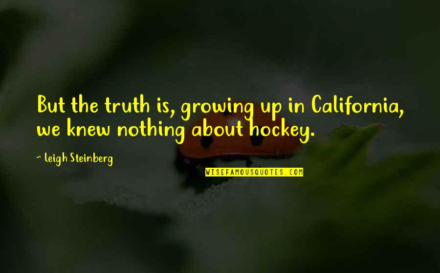 Religiao Africana Quotes By Leigh Steinberg: But the truth is, growing up in California,