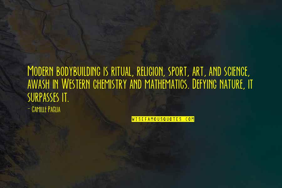 Religion And Sports Quotes By Camille Paglia: Modern bodybuilding is ritual, religion, sport, art, and