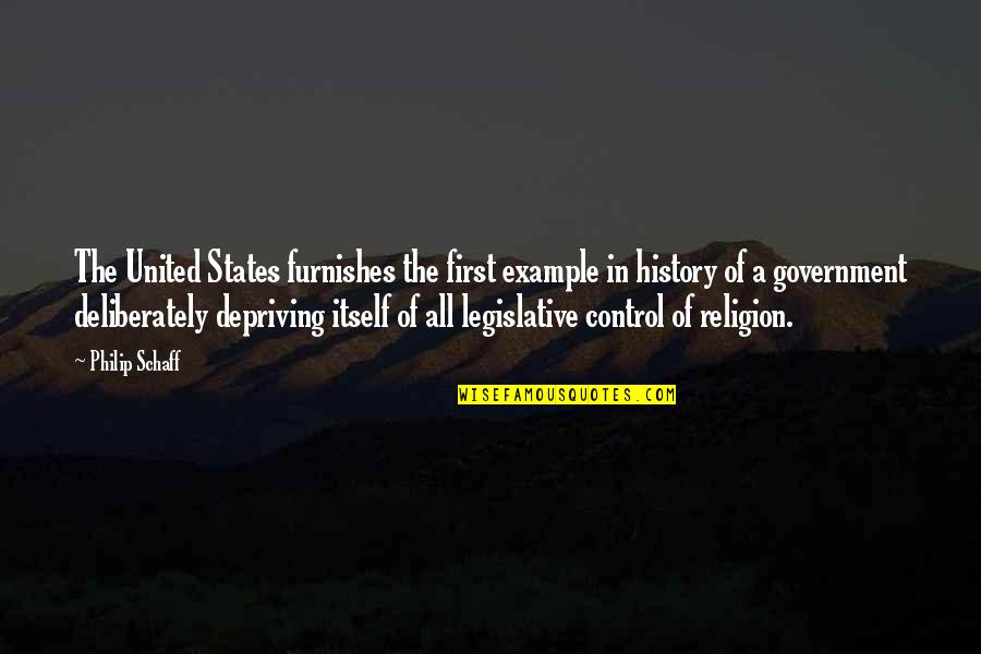 Religion Control Quotes By Philip Schaff: The United States furnishes the first example in