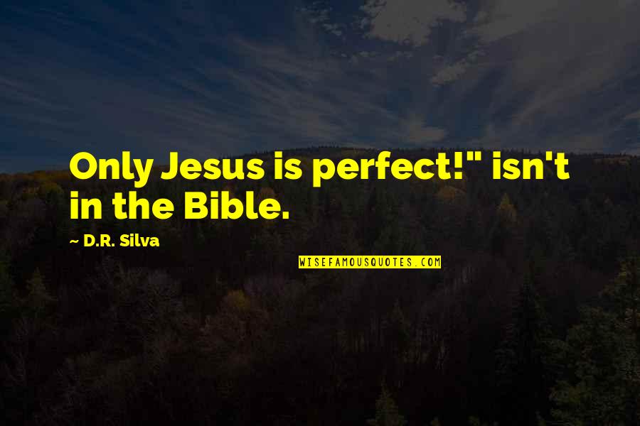 Religion In The Bible Quotes By D.R. Silva: Only Jesus is perfect!" isn't in the Bible.