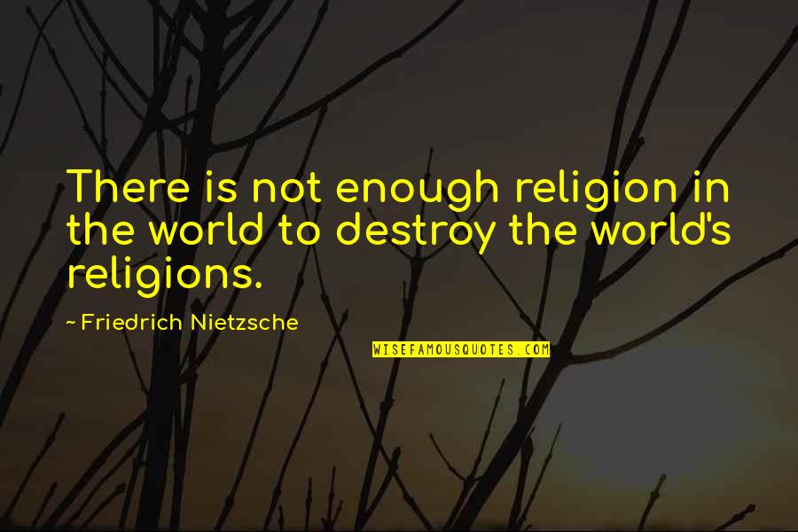 Religion Nietzsche Quotes By Friedrich Nietzsche: There is not enough religion in the world