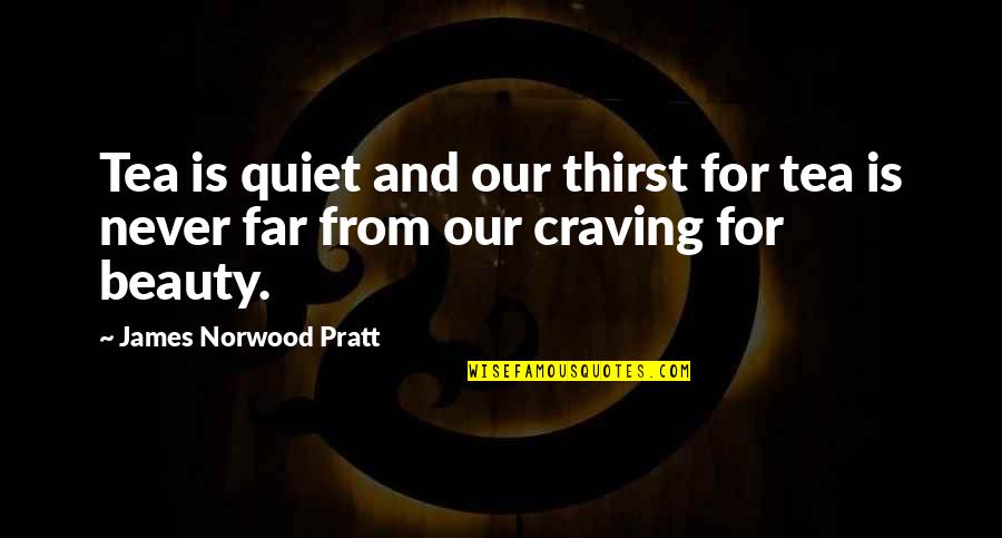 Religion Topics Quotes By James Norwood Pratt: Tea is quiet and our thirst for tea