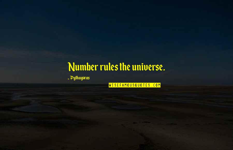 Religiosity In Schizophrenia Quotes By Pythagoras: Number rules the universe.