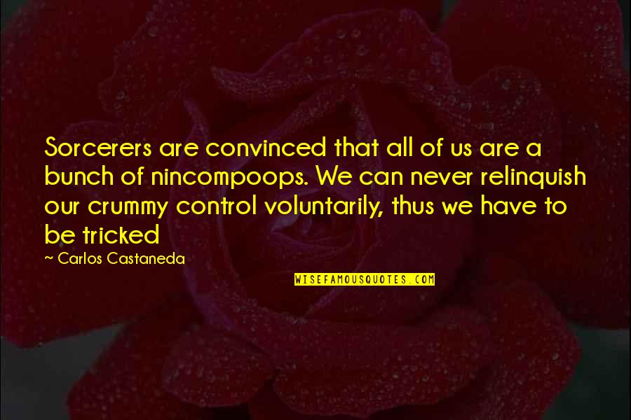 Relinquish Quotes By Carlos Castaneda: Sorcerers are convinced that all of us are