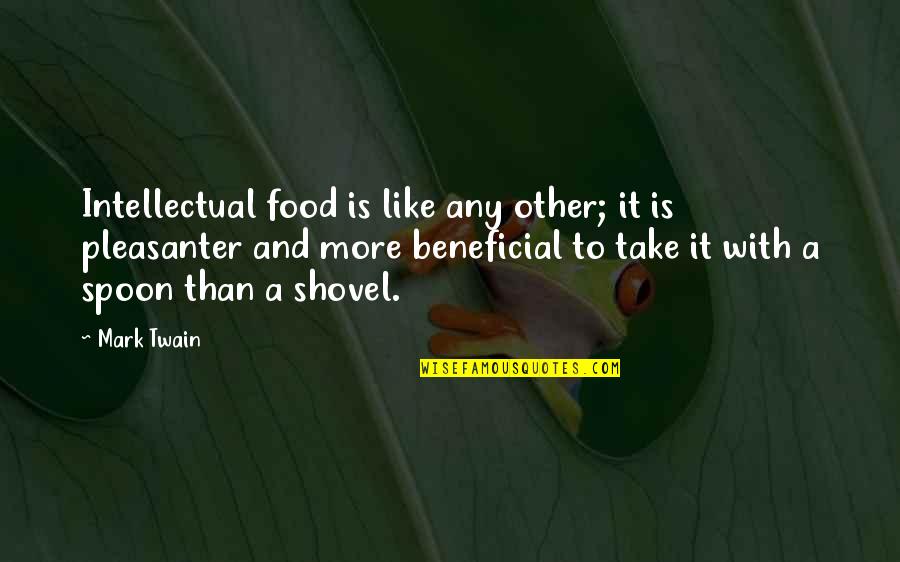 Relioious Quotes By Mark Twain: Intellectual food is like any other; it is