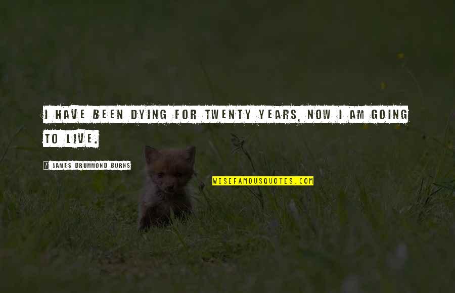 Reliquaire Des Quotes By James Drummond Burns: I have been dying for twenty years, now Reliquaire Des Quotes By James Drummond Burns: I have been dying for twenty years, now