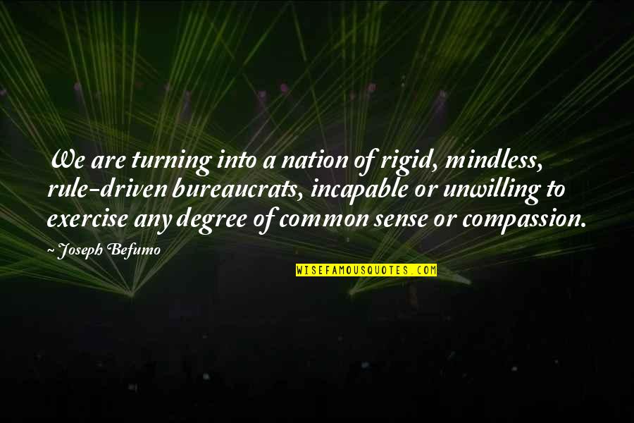 Reloaded Ammo Quotes By Joseph Befumo: We are turning into a nation of rigid,