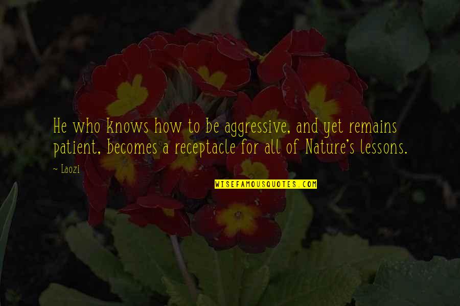 Relocation Companies Quotes By Laozi: He who knows how to be aggressive, and