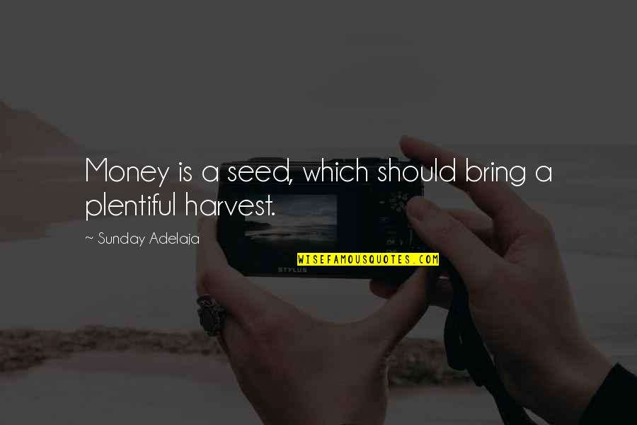 Remanufacture Quotes By Sunday Adelaja: Money is a seed, which should bring a