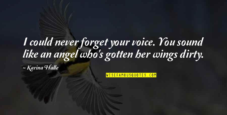 Remebrance Quotes By Karina Halle: I could never forget your voice. You sound Remebrance Quotes By Karina Halle: I could never forget your voice. You sound