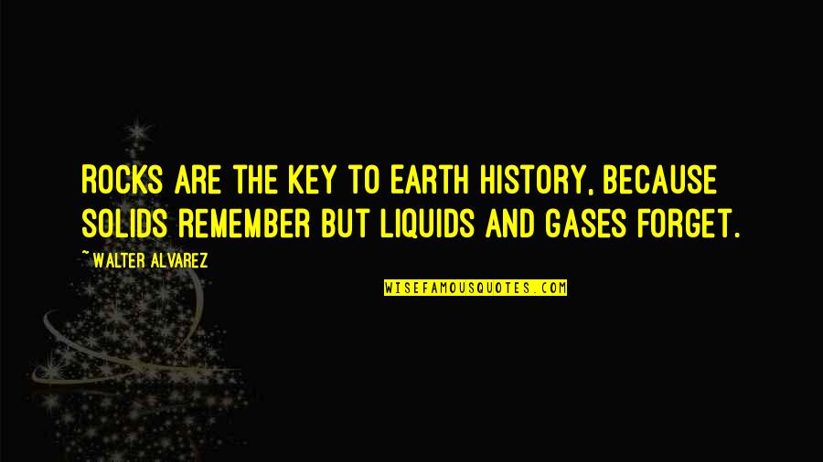 Remediis Quotes By Walter Alvarez: Rocks are the key to Earth history, because Remediis Quotes By Walter Alvarez: Rocks are the key to Earth history, because