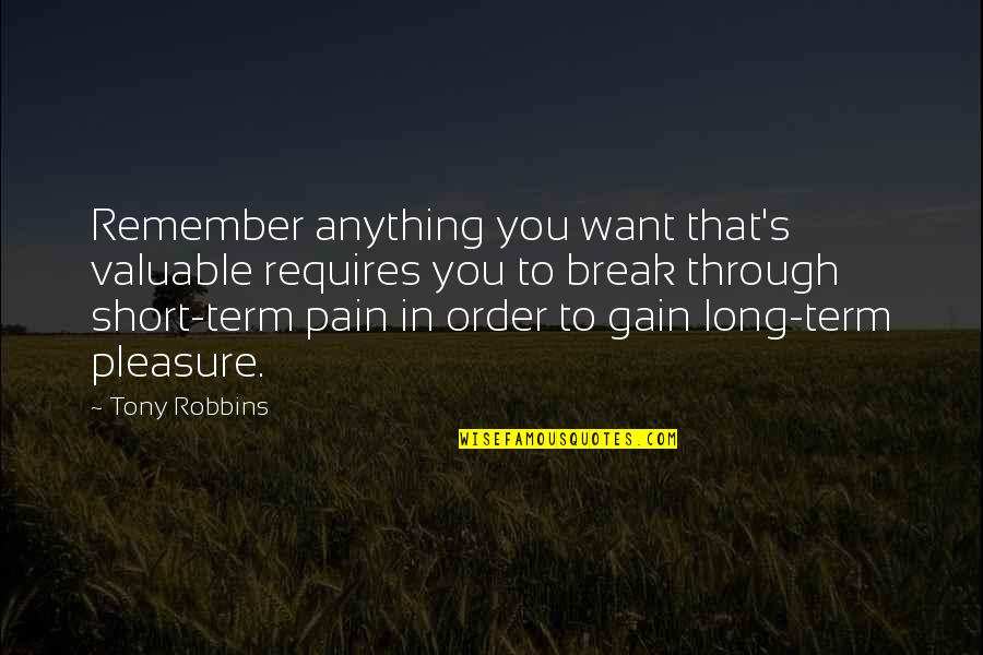 Remember Short Quotes By Tony Robbins: Remember anything you want that's valuable requires you
