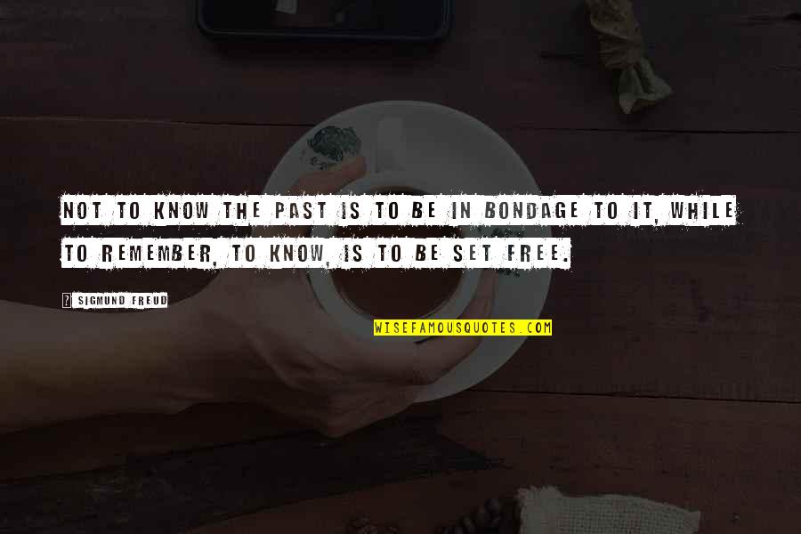 Remember The Past Quotes By Sigmund Freud: Not to know the past is to be