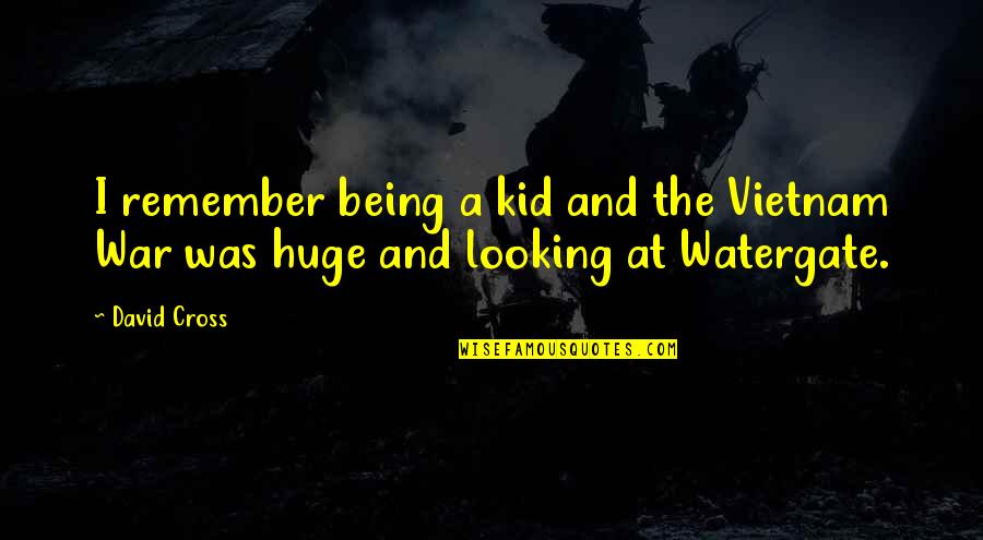 Remember War Quotes By David Cross: I remember being a kid and the Vietnam