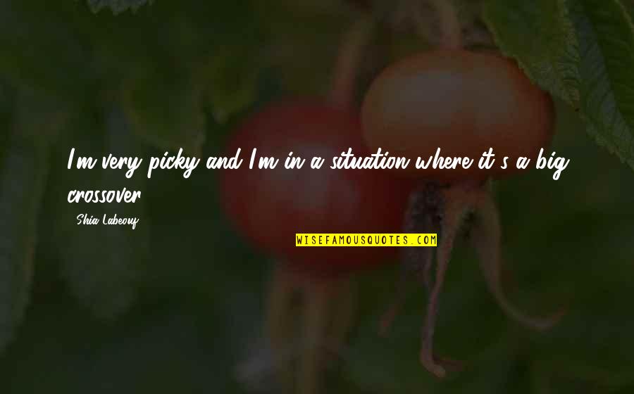 Remember Whose Daughter You Are Straighten Your Crown Quotes By Shia Labeouf: I'm very picky and I'm in a situation