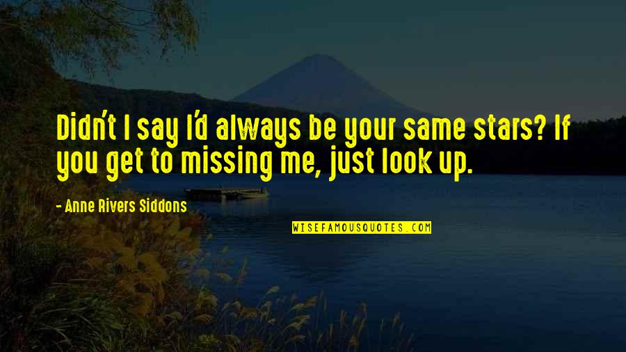 Remembering To Love Quotes By Anne Rivers Siddons: Didn't I say I'd always be your same Remembering To Love Quotes By Anne Rivers Siddons: Didn't I say I'd always be your same