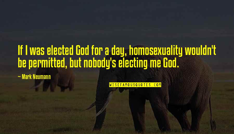 Remettez Quotes By Mark Neumann: If I was elected God for a day,