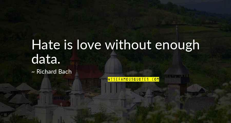 Remezzo Quotes By Richard Bach: Hate is love without enough data. Remezzo Quotes By Richard Bach: Hate is love without enough data.