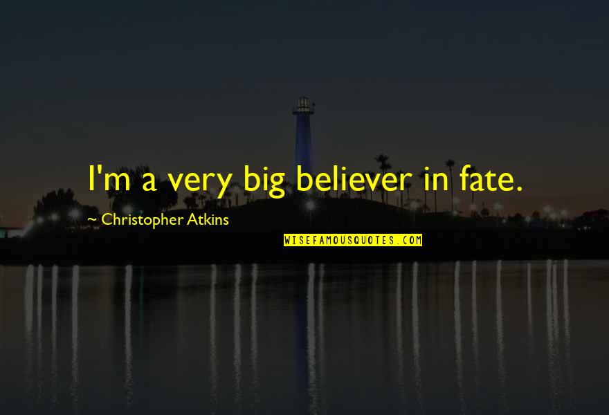 Reminded Synonyms Quotes By Christopher Atkins: I'm a very big believer in fate.