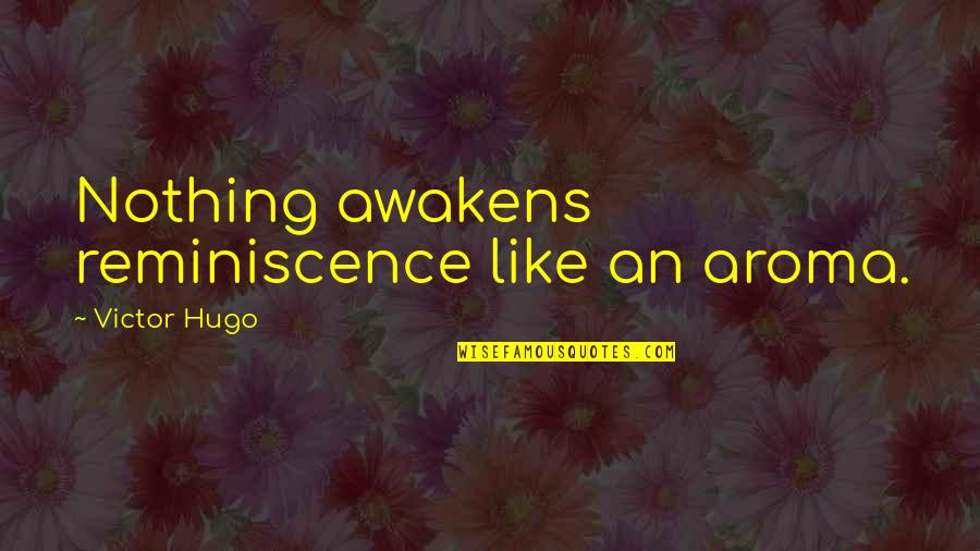 Reminiscence Quotes By Victor Hugo: Nothing awakens reminiscence like an aroma.