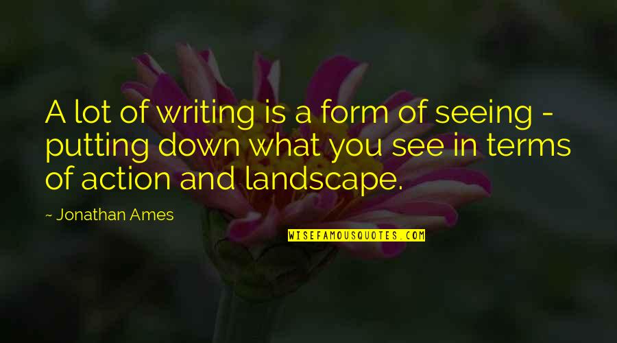 Reminiscencia Sinonimo Quotes By Jonathan Ames: A lot of writing is a form of Reminiscencia Sinonimo Quotes By Jonathan Ames: A lot of writing is a form of