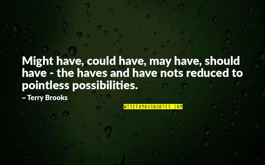 Reminiscenses Quotes By Terry Brooks: Might have, could have, may have, should have Reminiscenses Quotes By Terry Brooks: Might have, could have, may have, should have