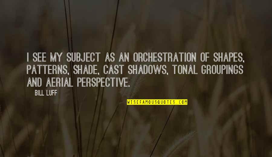 Remitted Quotes By Bill Luff: I see my subject as an orchestration of Remitted Quotes By Bill Luff: I see my subject as an orchestration of