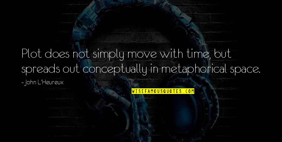 Remodelled Meaningful Quotes By John L'Heureux: Plot does not simply move with time, but