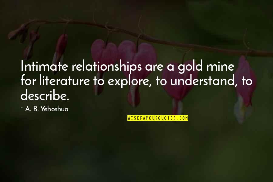 Remold Styrofoam Quotes By A. B. Yehoshua: Intimate relationships are a gold mine for literature Remold Styrofoam Quotes By A. B. Yehoshua: Intimate relationships are a gold mine for literature