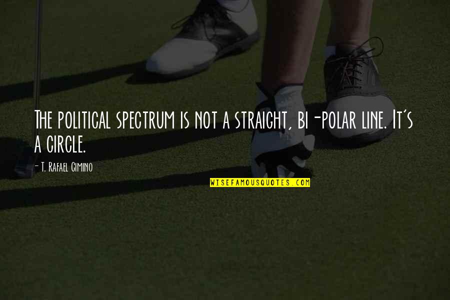 Remonte Sandals Quotes By T. Rafael Cimino: The political spectrum is not a straight, bi-polar