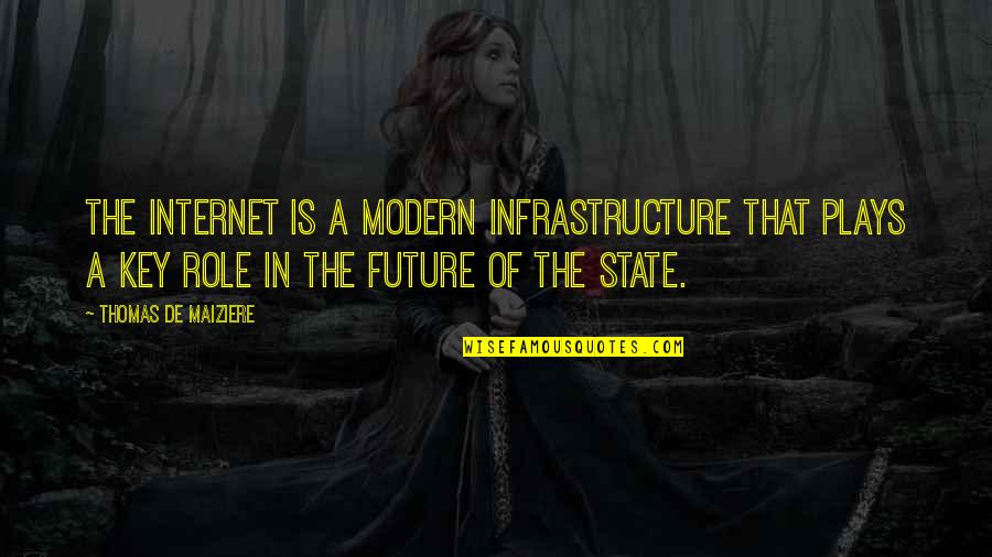 Removable Vinyl Wall Quotes By Thomas De Maiziere: The Internet is a modern infrastructure that plays