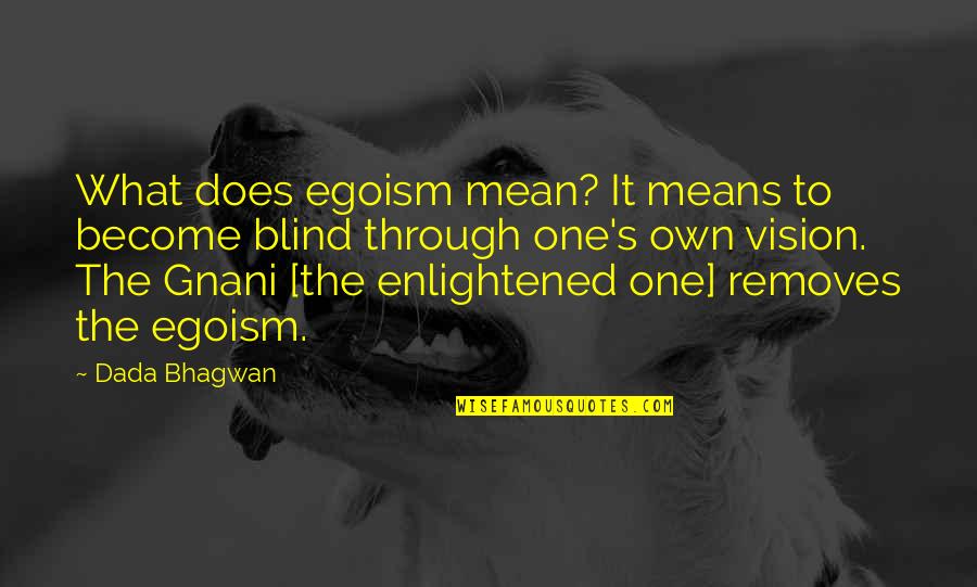Removes Quotes By Dada Bhagwan: What does egoism mean? It means to become