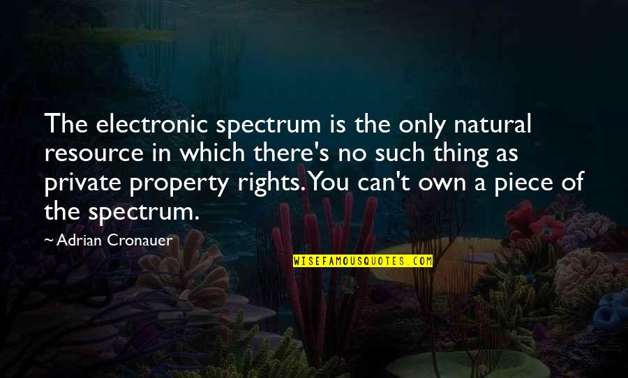 Ren And Stimpy Mr Horse Quotes By Adrian Cronauer: The electronic spectrum is the only natural resource Ren And Stimpy Mr Horse Quotes By Adrian Cronauer: The electronic spectrum is the only natural resource