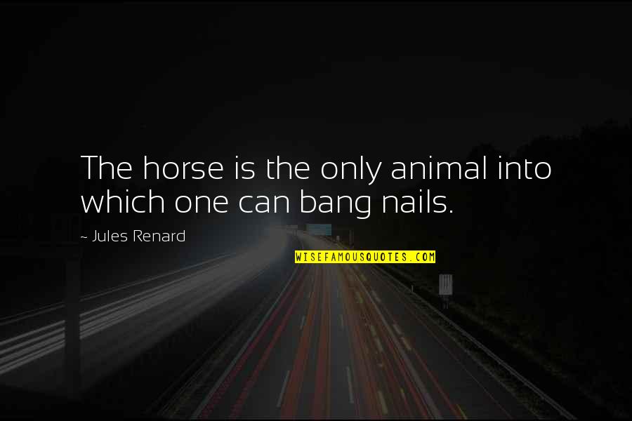 Renard Quotes By Jules Renard: The horse is the only animal into which
