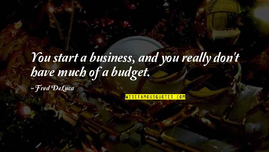Rencanakan Untuk Quotes By Fred DeLuca: You start a business, and you really don't