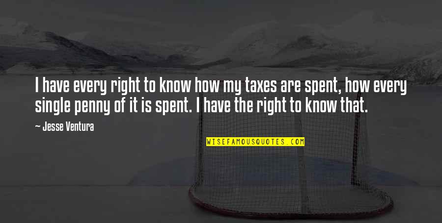 Renchurch Online Quotes By Jesse Ventura: I have every right to know how my