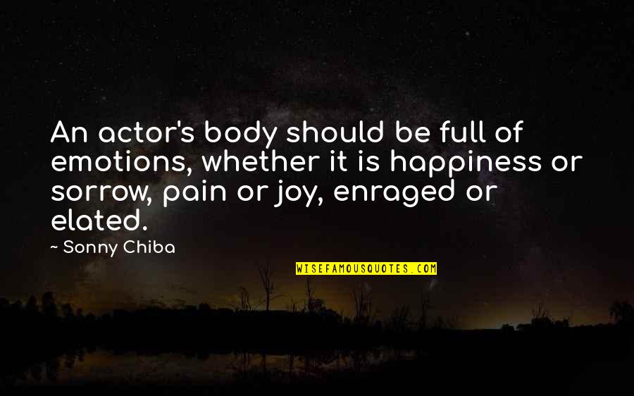Rendova Quotes By Sonny Chiba: An actor's body should be full of emotions,