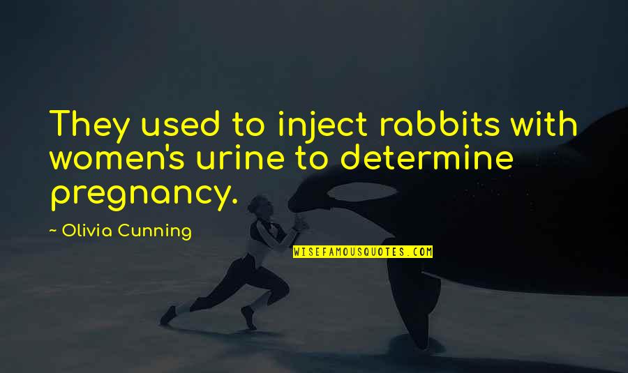 Rene Carayol Quotes By Olivia Cunning: They used to inject rabbits with women's urine