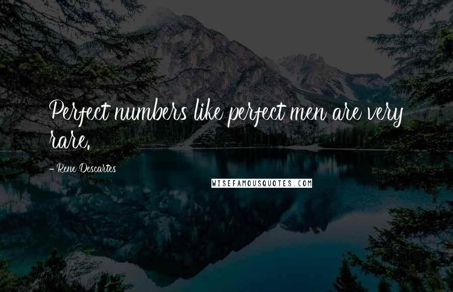 Rene Descartes quotes: Perfect numbers like perfect men are very rare.