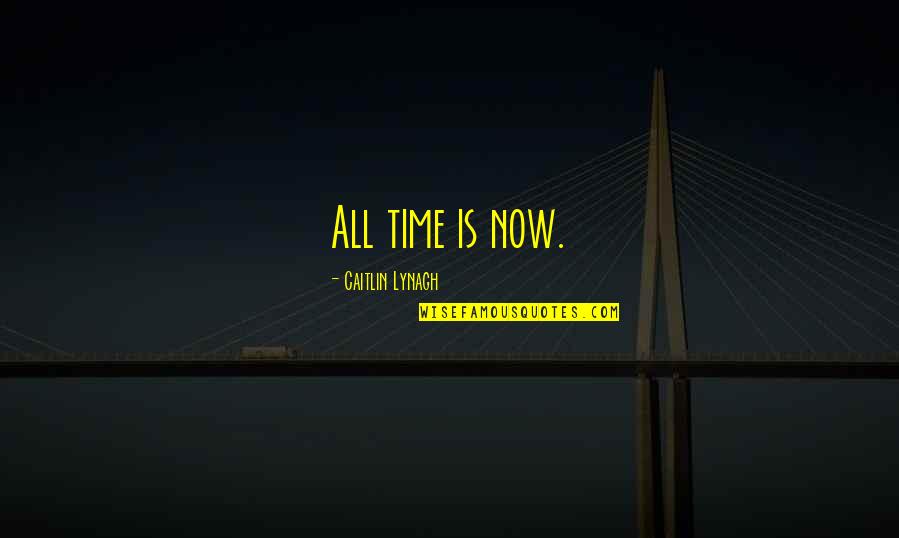 Renfermer D Finition Quotes By Caitlin Lynagh: All time is now.