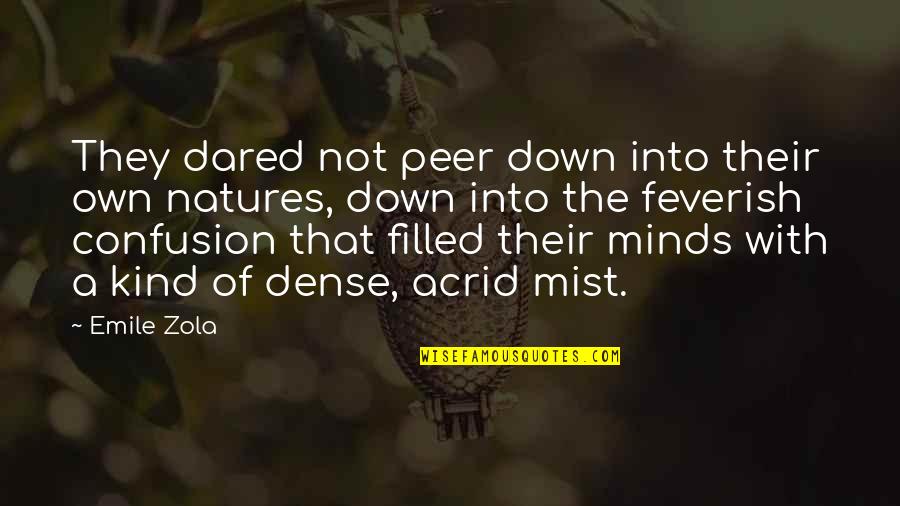 Rengasamy Chettiar Quotes By Emile Zola: They dared not peer down into their own Rengasamy Chettiar Quotes By Emile Zola: They dared not peer down into their own
