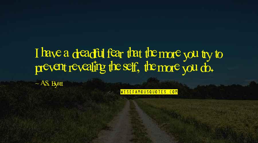 Rennies Gallery Quotes By A.S. Byatt: I have a dreadful fear that the more