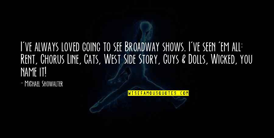 Rent Broadway Quotes By Michael Showalter: I've always loved going to see Broadway shows.
