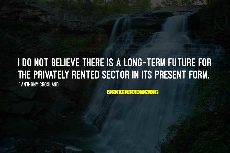 Rented Quotes By Anthony Crosland: I do not believe there is a long-term