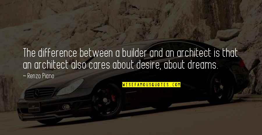 Renzo Quotes By Renzo Piano: The difference between a builder and an architect