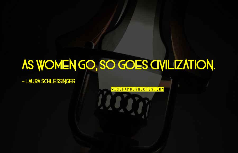 Repatriating Quotes By Laura Schlessinger: As women go, so goes civilization. Repatriating Quotes By Laura Schlessinger: As women go, so goes civilization.