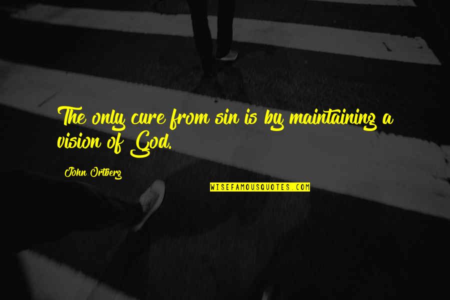 Repeated Hurt Quotes By John Ortberg: The only cure from sin is by maintaining