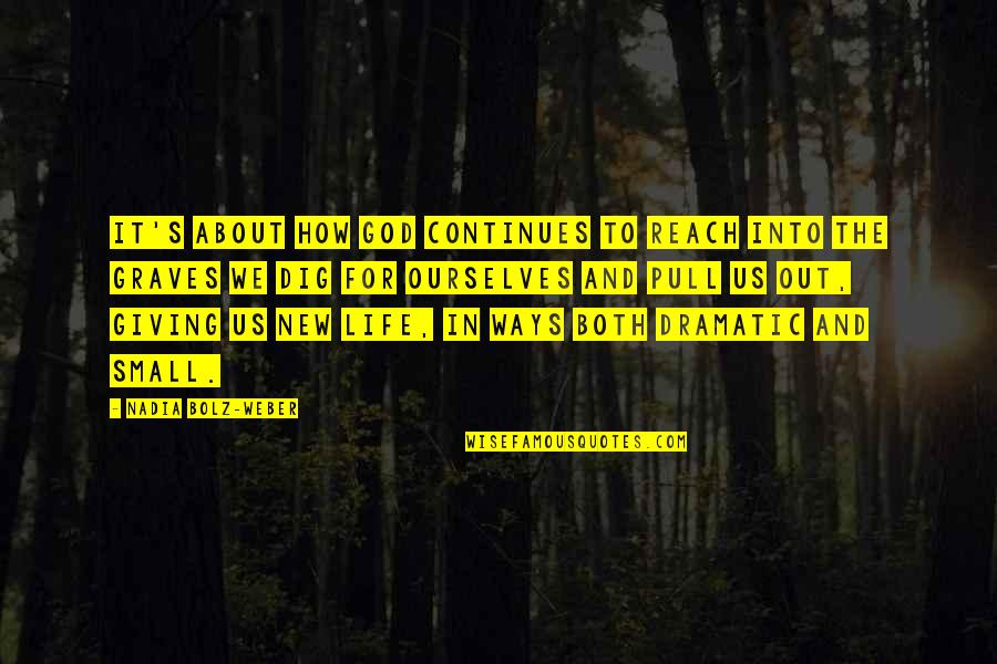Repellent For Raccoons Quotes By Nadia Bolz-Weber: It's about how God continues to reach into Repellent For Raccoons Quotes By Nadia Bolz-Weber: It's about how God continues to reach into