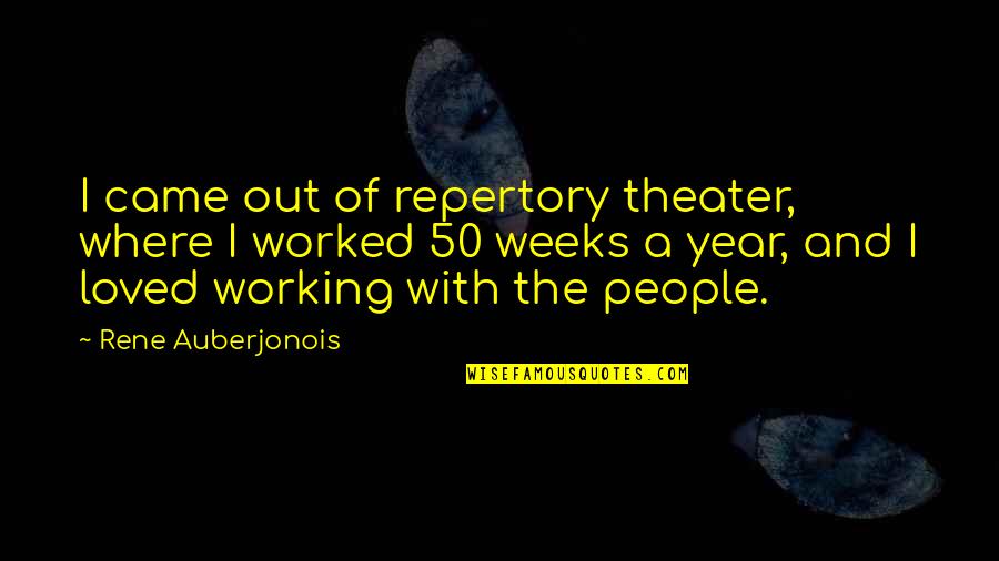 Repertory Quotes By Rene Auberjonois: I came out of repertory theater, where I