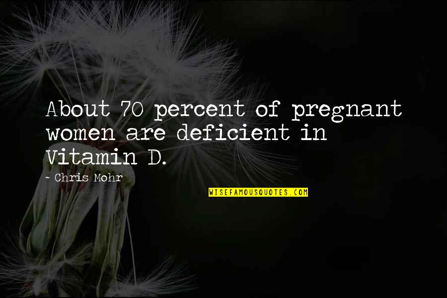 Repetitive Mistakes Quotes By Chris Mohr: About 70 percent of pregnant women are deficient